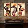 3 pcs Canvas African Modern Art