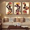 3 pcs Canvas African Modern Art