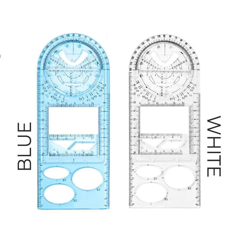 Multifunctional Geometric Rulers New Math Drawing Template Measuring Tool  Plastic Circle Drafting Ruler For Art & Architecture School Office Supplies  (blue & Transparent Green) - Temu Belgium