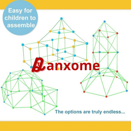 100 Pcs produits fort building Kit | Indoor outdoor making forts | Diy for kids